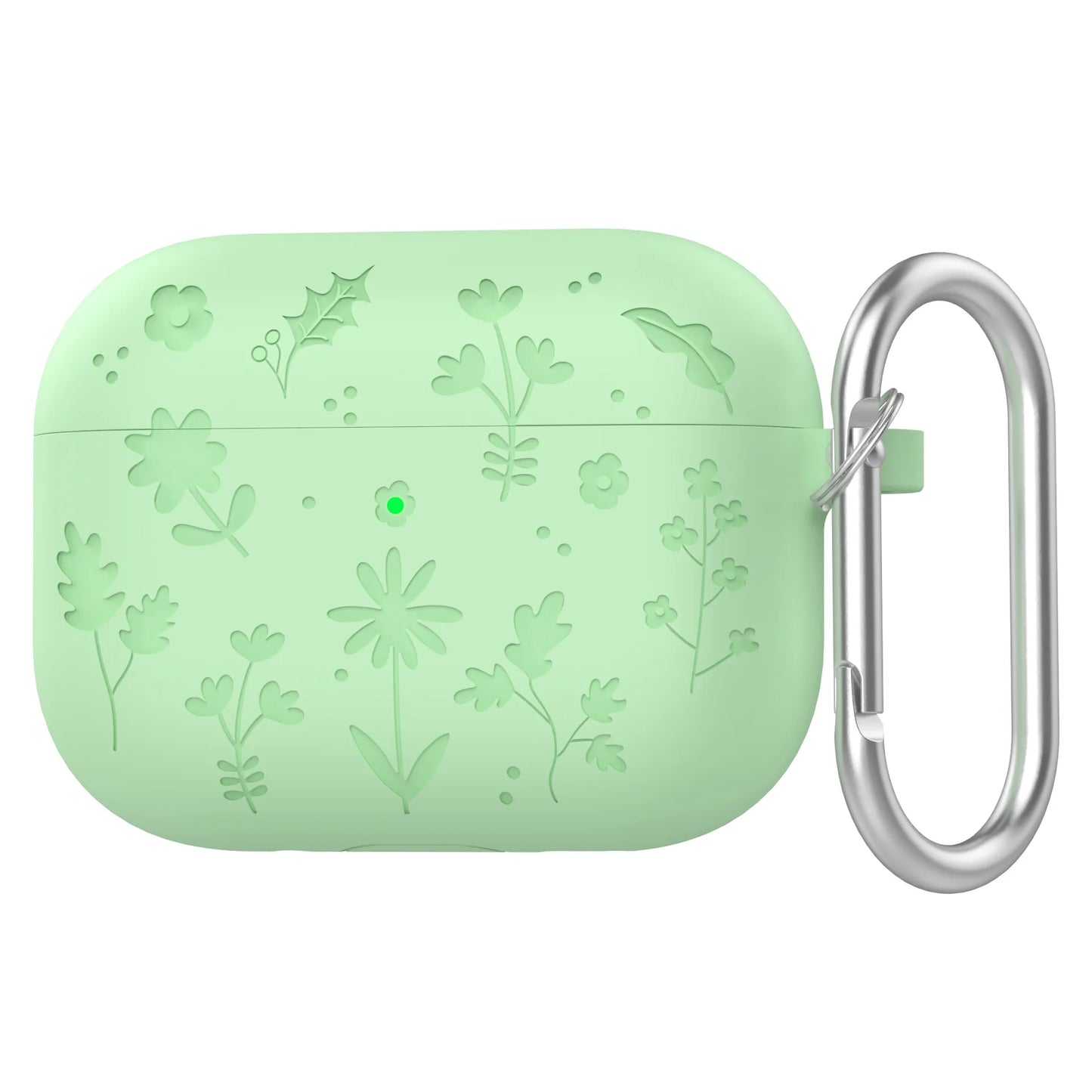 Floral Engraved Silicone Case for AirPods Pro 3 – Shockproof Protective Cover