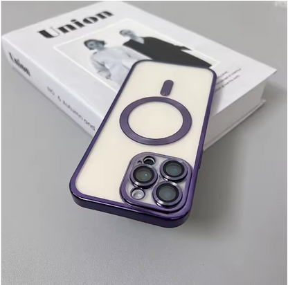 Clear Magnetic MagSafe iPhone Case with Camera Lens Protection & Wireless Charging