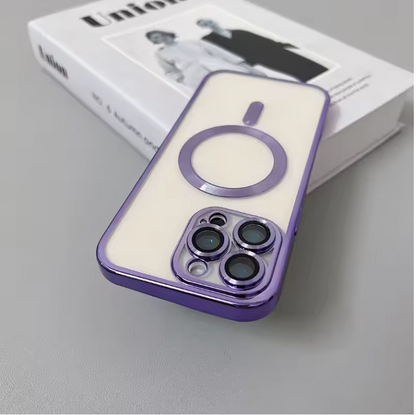 Clear Magnetic MagSafe iPhone Case with Camera Lens Protection & Wireless Charging