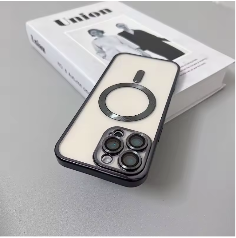 Clear Magnetic MagSafe iPhone Case with Camera Lens Protection & Wireless Charging