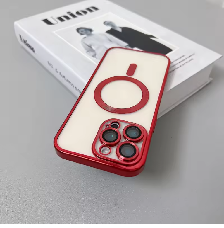 Clear Magnetic MagSafe iPhone Case with Camera Lens Protection & Wireless Charging