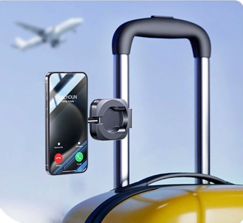 Magnetic Foldable Phone Holder – 360° Rotating Stand for Desk, Kitchen & Travel