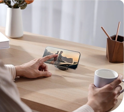 Magnetic Foldable Phone Holder – 360° Rotating Stand for Desk, Kitchen & Travel