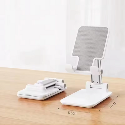 Foldable Desk Phone Stand – Adjustable Desktop Holder for Mobile & Tablet
