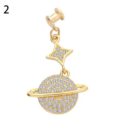 Luxury Gold Charm Pendants for Apple Watch Bands – Elegant Metal Strap Decorations