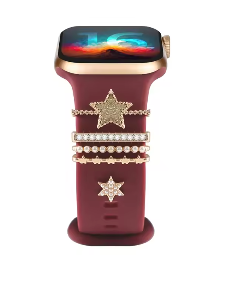 Luxury Jewelry Charms for Smartwatch Bands – Elegant Diamond Strap Accessories