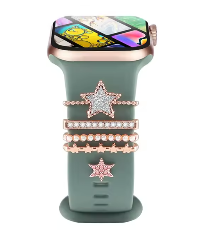 Luxury Jewelry Charms for Smartwatch Bands – Elegant Diamond Strap Accessories