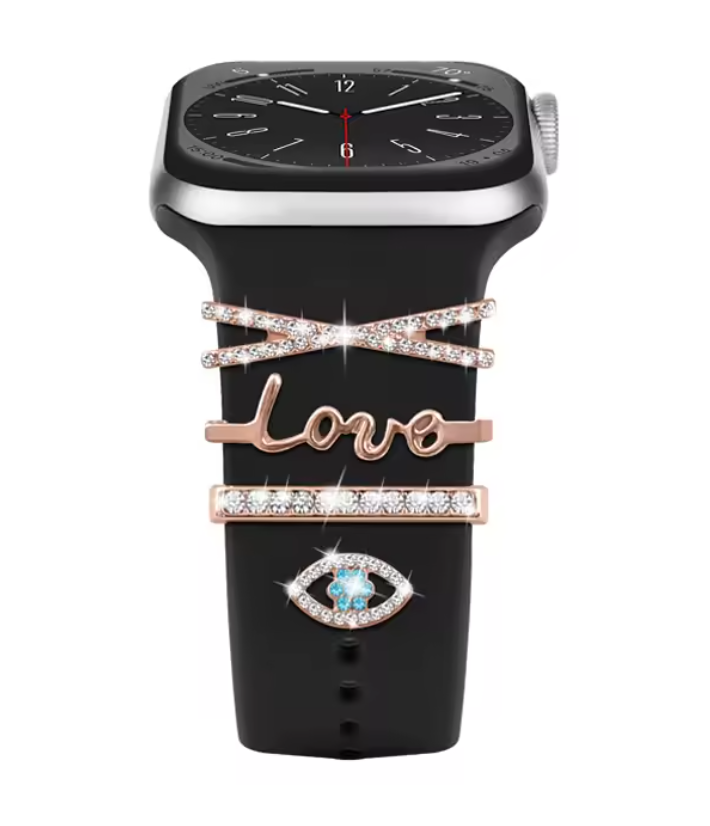Luxury Jewelry Charms for Smartwatch Bands – Elegant Diamond Strap Accessories
