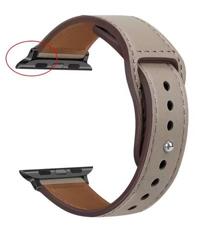 Genuine Leather Apple Watch Band – Premium Strap for Series 3–9, Ultra & SE