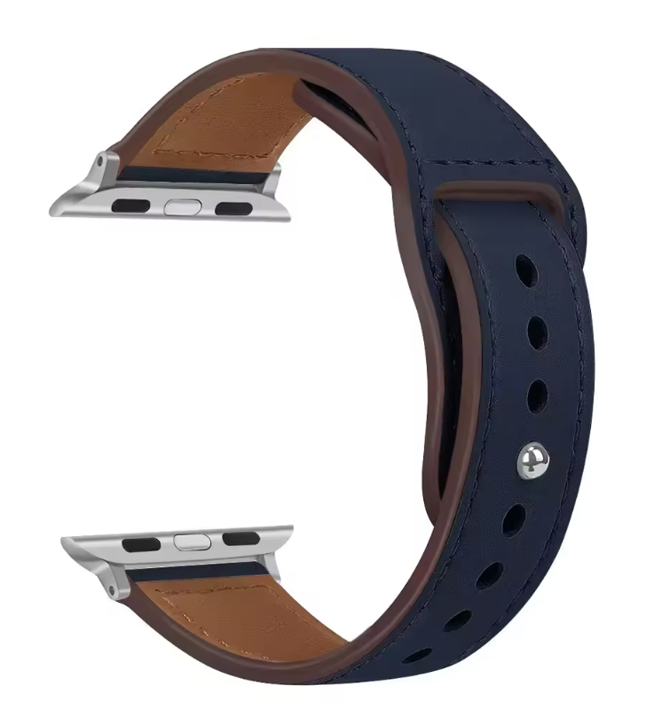 Genuine Leather Apple Watch Band – Premium Strap for Series 3–9, Ultra & SE