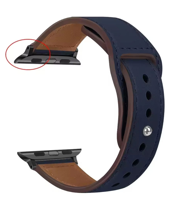 Genuine Leather Apple Watch Band – Premium Strap for Series 3–9, Ultra & SE