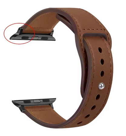 Genuine Leather Apple Watch Band – Premium Strap for Series 3–9, Ultra & SE