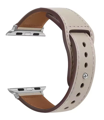 Genuine Leather Apple Watch Band – Premium Strap for Series 3–9, Ultra & SE