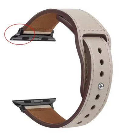 Genuine Leather Apple Watch Band – Premium Strap for Series 3–9, Ultra & SE