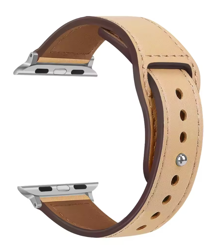Genuine Leather Apple Watch Band – Premium Strap for Series 3–9, Ultra & SE