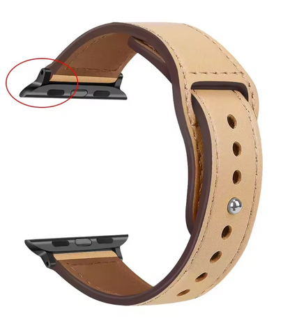 Genuine Leather Apple Watch Band – Premium Strap for Series 3–9, Ultra & SE