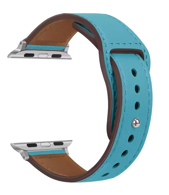 Genuine Leather Apple Watch Band – Premium Strap for Series 3–9, Ultra & SE