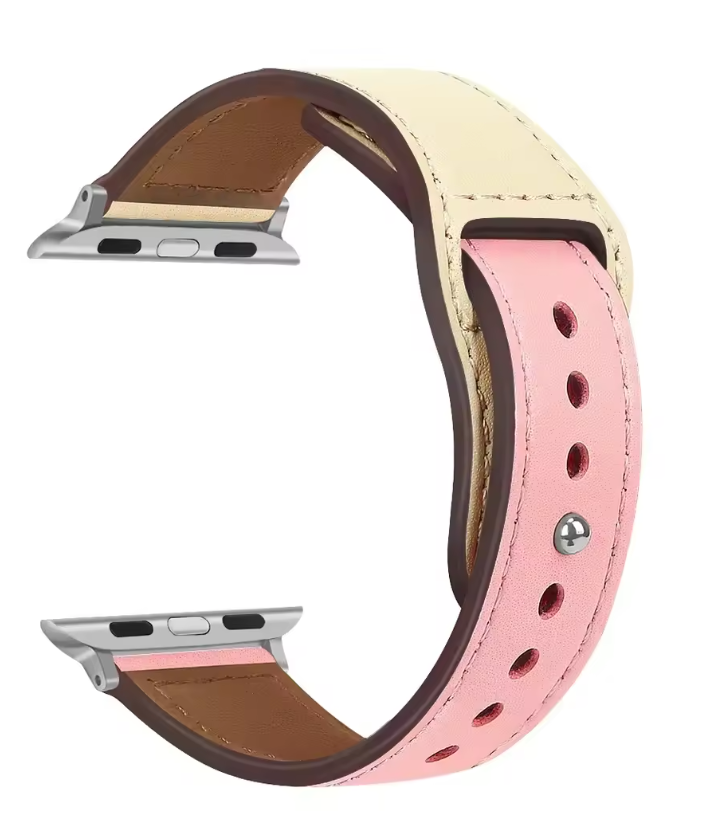 Genuine Leather Apple Watch Band – Premium Strap for Series 3–9, Ultra & SE