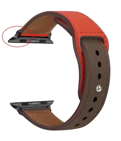 Genuine Leather Apple Watch Band – Premium Strap for Series 3–9, Ultra & SE