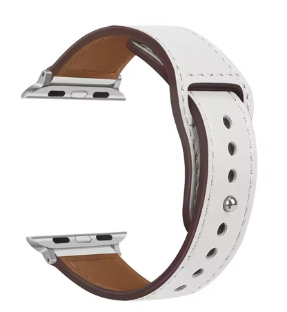 Genuine Leather Apple Watch Band – Premium Strap for Series 3–9, Ultra & SE