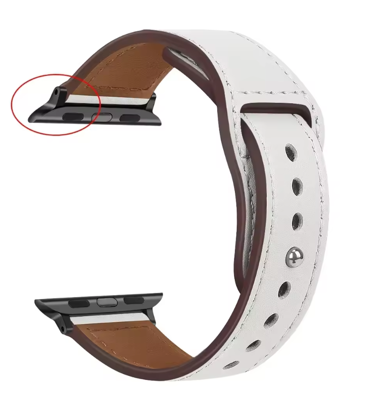 Genuine Leather Apple Watch Band – Premium Strap for Series 3–9, Ultra & SE