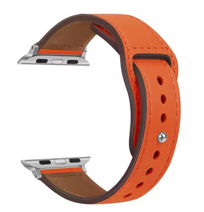 Genuine Leather Apple Watch Band – Premium Strap for Series 3–9, Ultra & SE