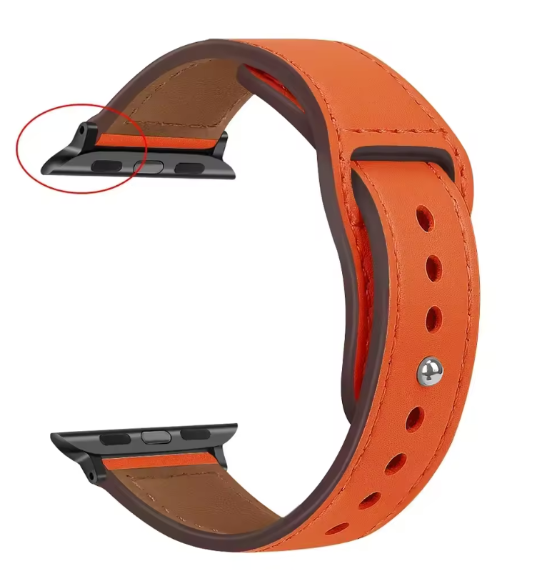 Genuine Leather Apple Watch Band – Premium Strap for Series 3–9, Ultra & SE