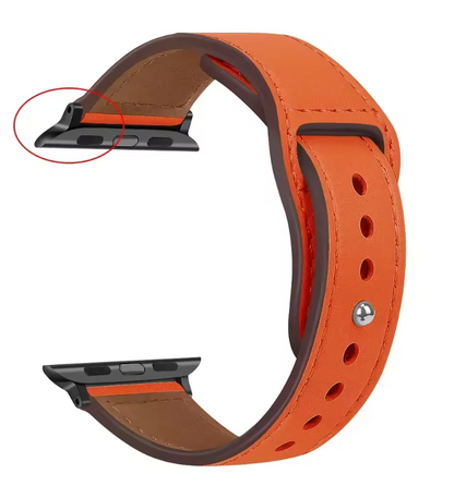 Genuine Leather Apple Watch Band – Premium Strap for Series 3–9, Ultra & SE