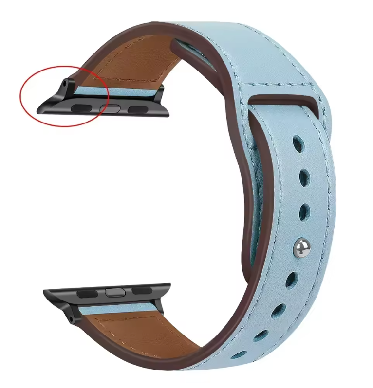 Genuine Leather Apple Watch Band – Premium Strap for Series 3–9, Ultra & SE