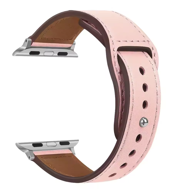 Genuine Leather Apple Watch Band – Premium Strap for Series 3–9, Ultra & SE