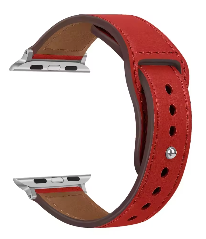 Genuine Leather Apple Watch Band – Premium Strap for Series 3–9, Ultra & SE