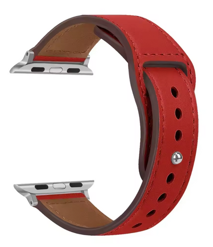 Genuine Leather Apple Watch Band – Premium Strap for Series 3–9, Ultra & SE
