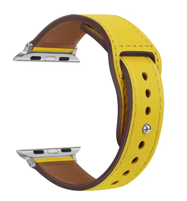 Genuine Leather Apple Watch Band – Premium Strap for Series 3–9, Ultra & SE