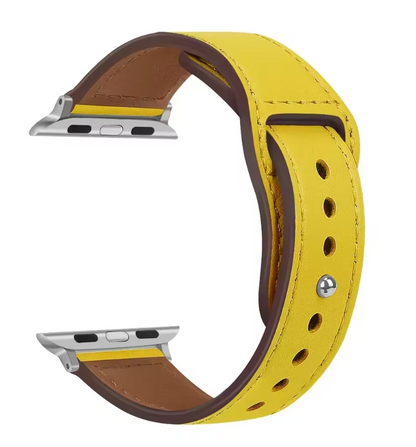 Genuine Leather Apple Watch Band – Premium Strap for Series 3–9, Ultra & SE