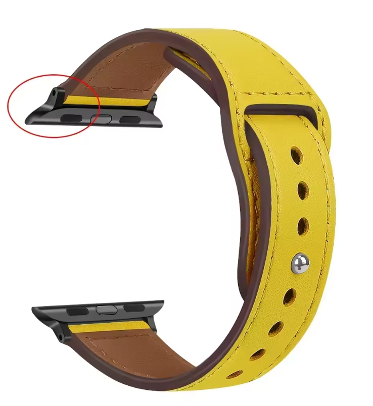 Genuine Leather Apple Watch Band – Premium Strap for Series 3–9, Ultra & SE