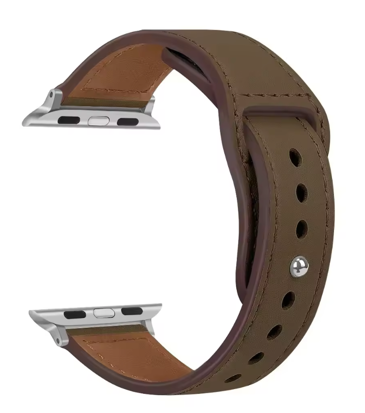 Genuine Leather Apple Watch Band – Premium Strap for Series 3–9, Ultra & SE