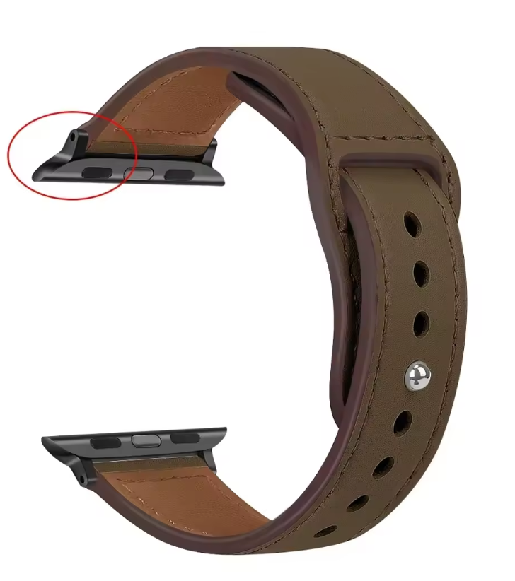 Genuine Leather Apple Watch Band – Premium Strap for Series 3–9, Ultra & SE