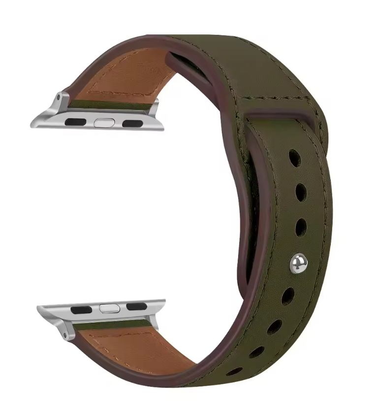 Genuine Leather Apple Watch Band – Premium Strap for Series 3–9, Ultra & SE