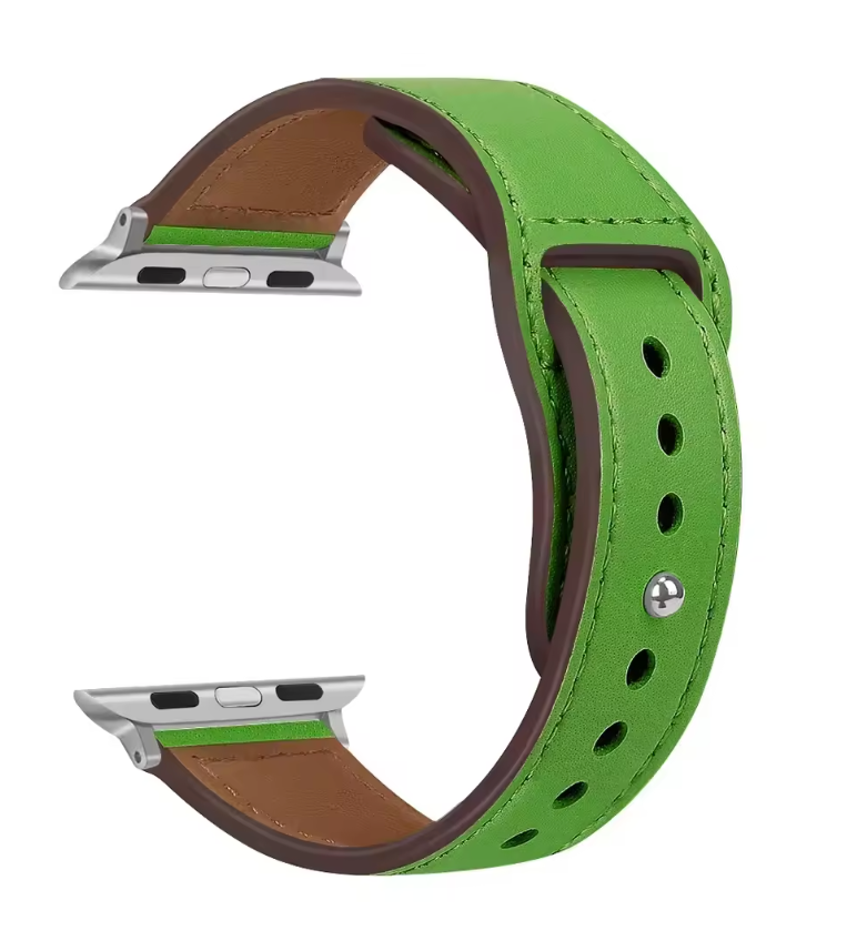 Genuine Leather Apple Watch Band – Premium Strap for Series 3–9, Ultra & SE