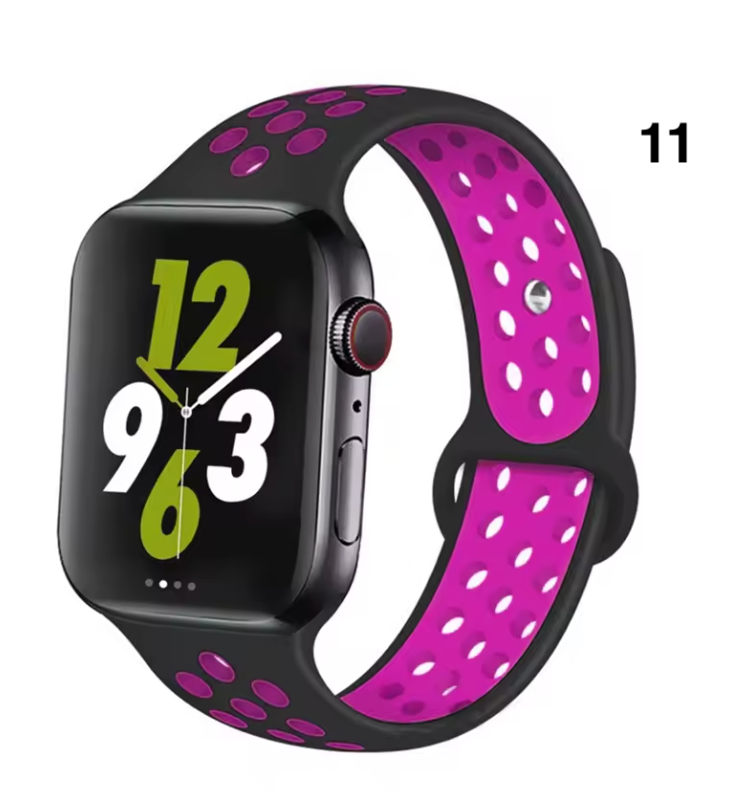 Part 1/3 – Sport Silicone Band for Apple Watch – Breathable & Flexible
