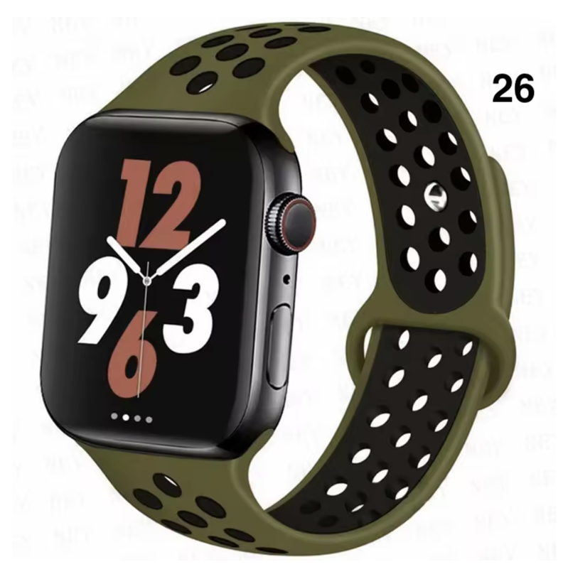 Part 2/3 – Sport Silicone Band for Apple Watch – Breathable & Flexible