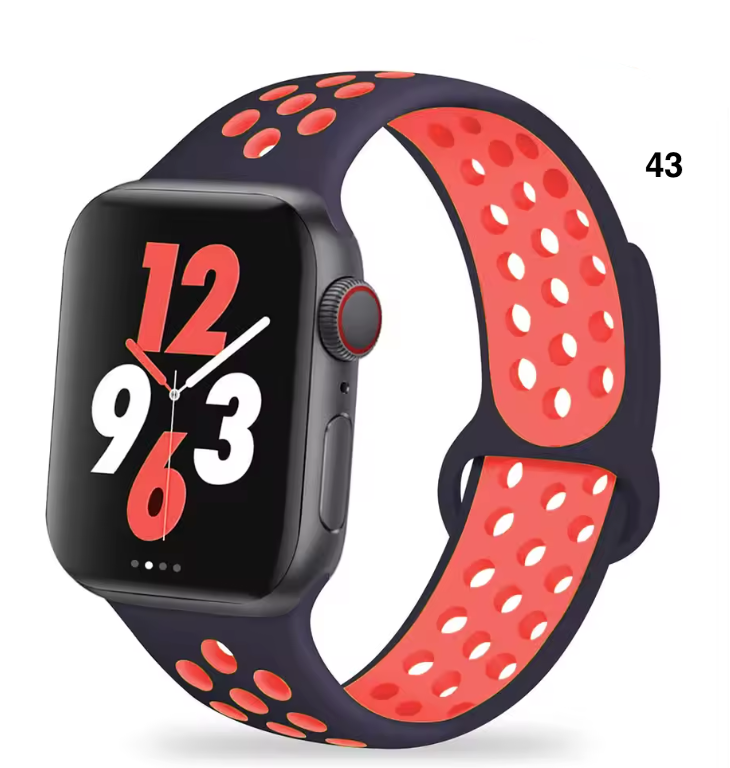 Part 3/3 – Sport Silicone Band for Apple Watch – Breathable & Flexible