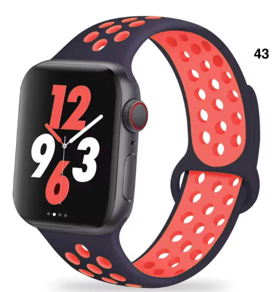 Part 3/3 – Sport Silicone Band for Apple Watch – Breathable & Flexible
