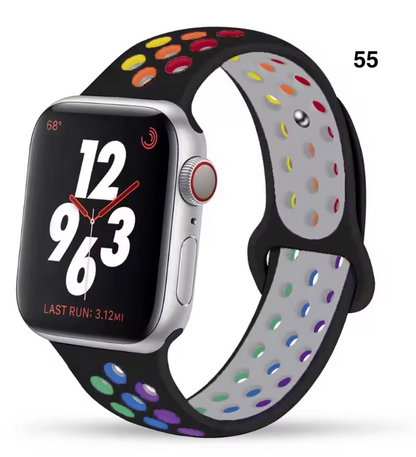 Part 3/3 – Sport Silicone Band for Apple Watch – Breathable & Flexible