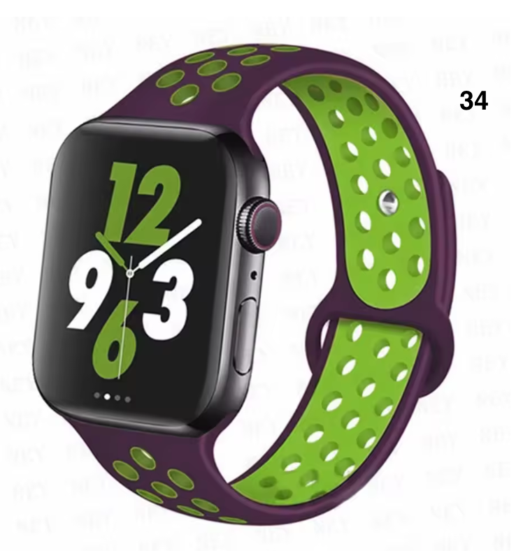 Part 2/3 – Sport Silicone Band for Apple Watch – Breathable & Flexible