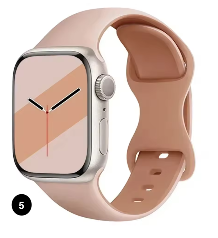 Two-Tone Silicone Sport Band for Apple Watch – Soft & Stylish