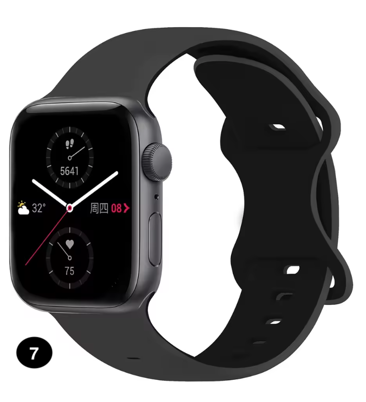 Two-Tone Silicone Sport Band for Apple Watch – Soft & Stylish