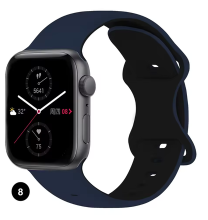 Two-Tone Silicone Sport Band for Apple Watch – Soft & Stylish