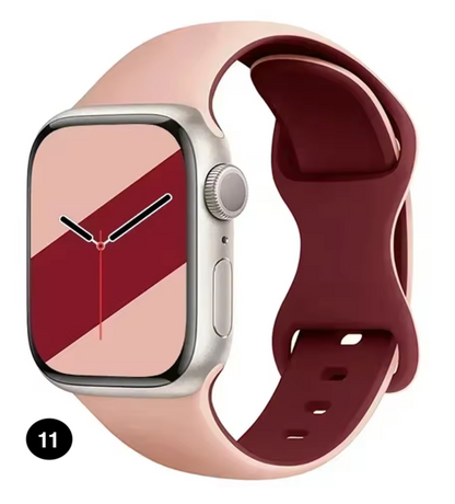 Two-Tone Silicone Sport Band for Apple Watch – Soft & Stylish