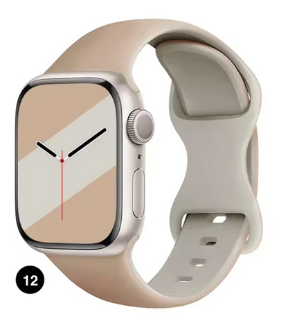 Two-Tone Silicone Sport Band for Apple Watch – Soft & Stylish